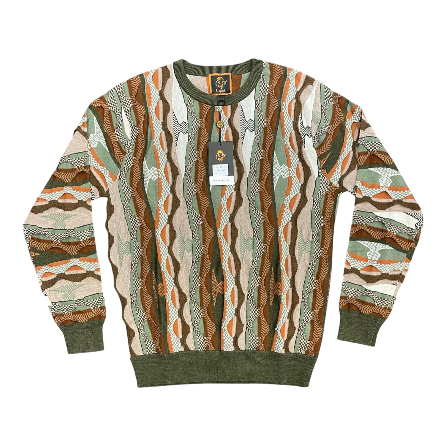 CIGAR COUTURE: Crew Neck Sweater CR-552